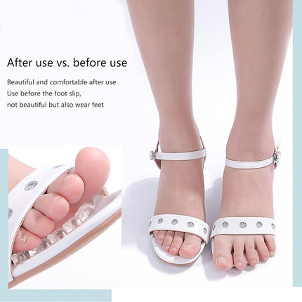 Invisible Anti-Slip Heel Foot Cushion Pads Stickers,Non-Slip Forefoot Strips Sticker Adjustable & Self-Adhesive Women Sandals high Heels Stickers (2 Pairs) -.