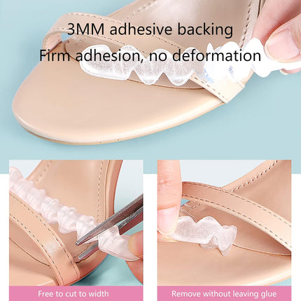 Invisible Anti-Slip Heel Foot Cushion Pads Stickers,Non-Slip Forefoot Strips Sticker Adjustable & Self-Adhesive Women Sandals high Heels Stickers (2 Pairs) -.