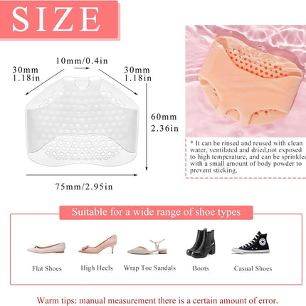 4Pairs Metatarsal Pads, Soft Gel Cushion Pads for Men Women Ball of Foot Cushions Runners, High Heels, Morton's Neuroma, Prevent Pain and Discomfort (2 Pairs Pink 2 White) -.