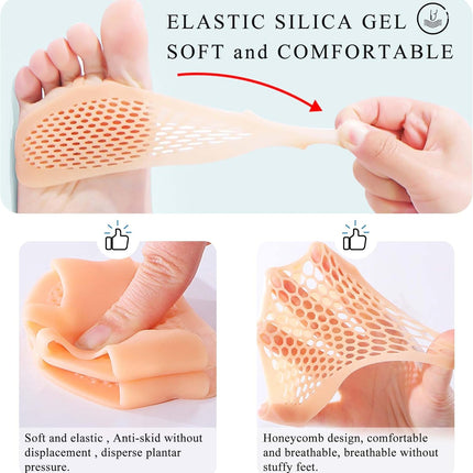 4Pairs Metatarsal Pads, Soft Gel Cushion Pads for Men Women Ball of Foot Cushions Runners, High Heels, Morton's Neuroma, Prevent Pain and Discomfort (2 Pairs Pink 2 White) -.