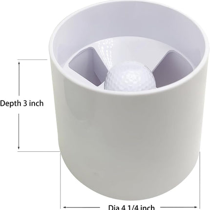 Upgrade Your Home Golf Game: Set of Metal-Base Hole Cups for Ultimate Putting Practice Green stainless steel.
