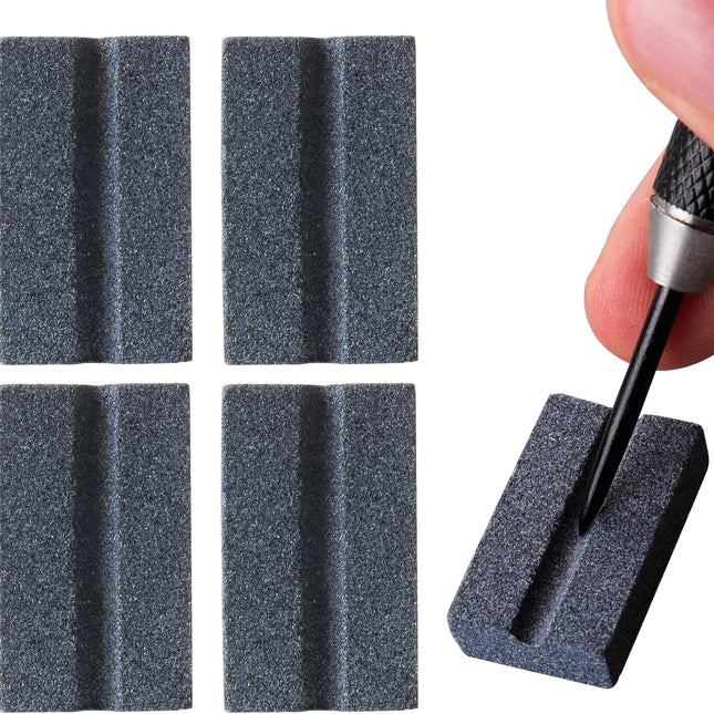 Darts V-Sharp Sharpening Stone,Dart Sharpener,Easy polishing and deburring, Long-Lasting Sharpness,Dart Accessories (4 Pack) -.
