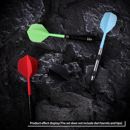 Integrated Dart Shaft and Flights Standard Shape,Black/Red/Blue/Green,4 Set (12pcs) 2BA -.