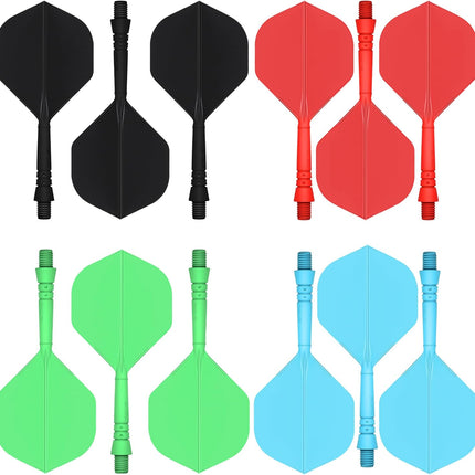 Integrated Dart Shaft and Flights Standard Shape,Black/Red/Blue/Green,4 Set (12pcs) 2BA -.