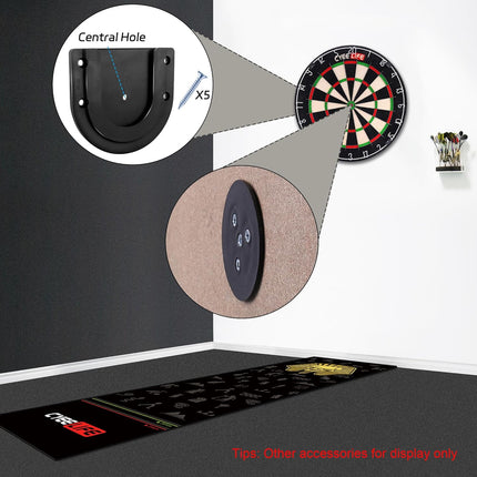 Dartboard Mounting Bracket,Dartboard Bracket Hanging Dartboards Professional,Black Black O Shaped.