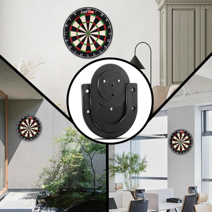 Dartboard Mounting Bracket,Dartboard Bracket Hanging Dartboards Professional,Black Black O Shaped.