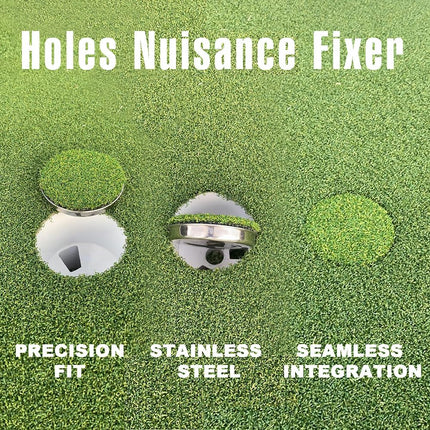 Golf Putting Cup Set with Sturdy Metal Base Practice Hole for Home Green | Indoor Training Aid to Perfect Your Stroke Heavy-Duty Stability.