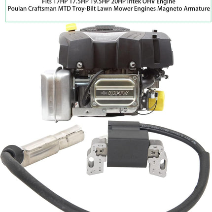 595304 Ignition Coil Magneto Armature, for BS 799650 592841 795315 17HP 17.5HP 19.5HP 20HP Intek OHV Engine Poulan Craftsman MTD Troy-Bilt Lawn Mower Engines Armature -.