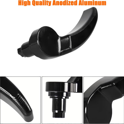 Harley Saddlebag Latches - Perfect Fit, Easy Installation Compatible for Touring Street Glide Electra Road King 2014-2023 (Black) Black.