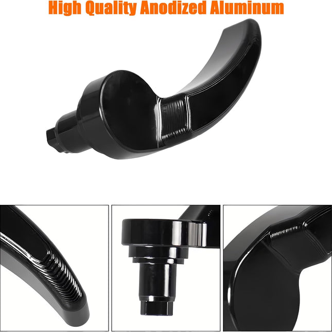 Harley Saddlebag Latches - Perfect Fit, Easy Installation Compatible for Touring Street Glide Electra Road King 2014-2023 (Black) Black.