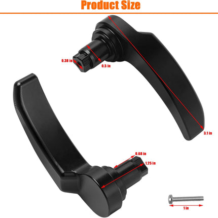 Harley Saddlebag Latches - Perfect Fit, Easy Installation Compatible for Touring Street Glide Electra Road King 2014-2023 (Black) Black.