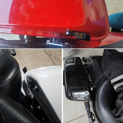 Harley Saddlebag Latches - Perfect Fit, Easy Installation Compatible for Touring Street Glide Electra Road King 2014-2023 (Black) Black.