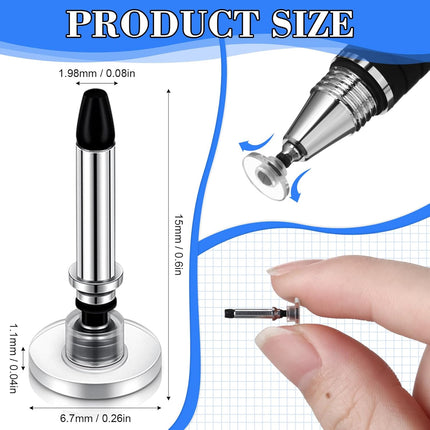 36 Pieces Stylus Pen Tips Replacement Only High Precision Replaceable Disc Tops Universal Round Shape Penpoint for Touch Screen Devices Daily Using Supplies -.