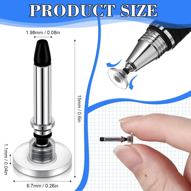 36 Pieces Stylus Pen Tips Replacement Only High Precision Replaceable Disc Tops Universal Round Shape Penpoint for Touch Screen Devices Daily Using Supplies -.