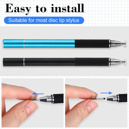 36 Pieces Stylus Pen Tips Replacement Only High Precision Replaceable Disc Tops Universal Round Shape Penpoint for Touch Screen Devices Daily Using Supplies -.
