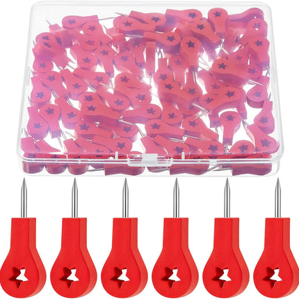 80 Pieces Wood Push Pins for Travel Map Thumb Tacks in Star Hanging Art Picture Photo Tapestry Painting Board -.