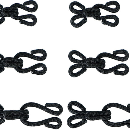 30 Pcs Sewing Hook and Eye Closure Fur Hooks Eyes for Crafts Clothing Locks Bras Coats DIY Craft Projects Pet (Black) BLACK.