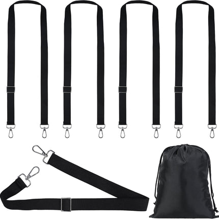 Horse Blanket Leg Straps, Elastic Belly Replacement Straps with Metal Double Swivel Snaps, 4 Pieces, Adjustable Length from 25.5" to 51".