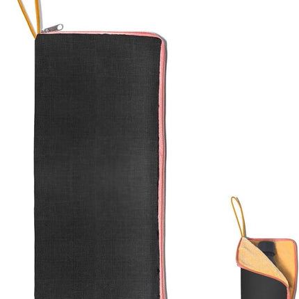Waterproof Umbrella Storage Bag Multi-Functional Water-Absorbing Cover with Hanging Strap, Portable Wet Folding Sleeve for Car Travel Home Office Fits 9.8–11"(Orange).
