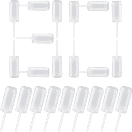 80 pcs Round Shape Clear Push-Up Cake Pop Shooter (Push Up Pops) Plastic Containers with Lids, Base & Sticks.
