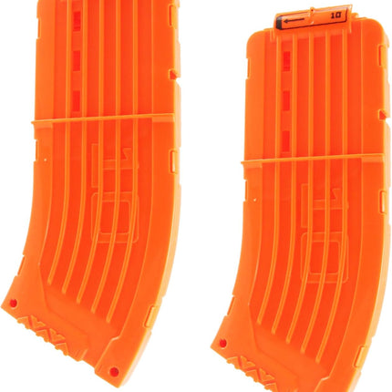 10 Darts Curved Magazine Quick Reload Clip Compatible for Nerf Elite (Orange, 2Pcs) 2pcs Orange.