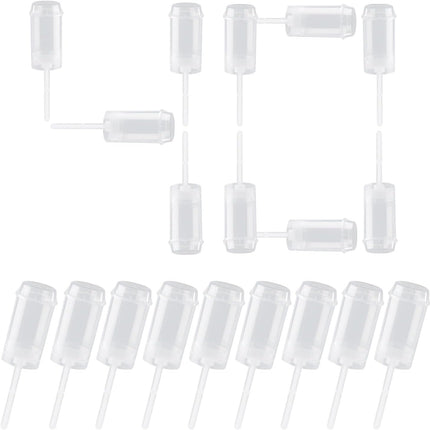 40 pcs Round Shape Clear Push-Up Cake Pop Shooter (Push Up Pops) Plastic Containers with Lids, Base & Sticks.