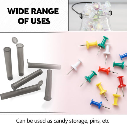 116mm 6pcs Waterproof Cigarette Storage Tubes Squeeze Bottles with Caps Airtight Sealing Plastic Container Protect Pre-Roll Cigarettes Cigarillos (Gray Transparent).