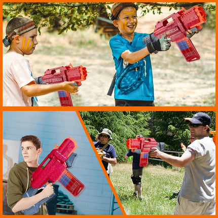 10 Darts Quick Reload Clips Compatible for Nerf Mega Motostryke Blaster Foam Dart Magazines Enhanced Blasting Fun Kids (Translucent Red).