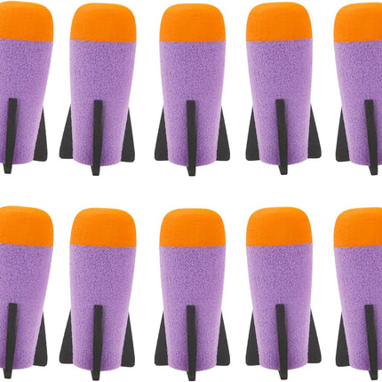 Missile Filled Foam Rocket Launcher Compatible for Nerf N-Strike Elite Series 10pcs,purple.