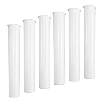 116mm 6pcs Waterproof Cigarette Storage Tubes Squeeze Bottles with Caps Airtight Sealing Plastic Container Protect Pre-Roll Cigarettes Cigarillos (White).