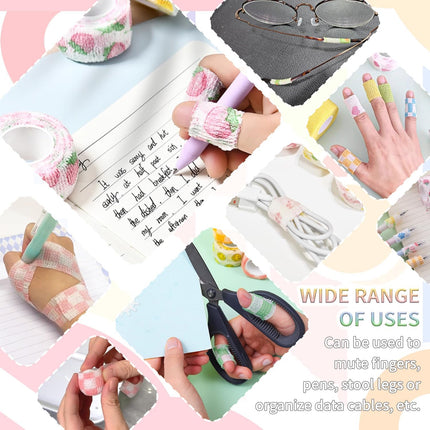 Self-Adhesive Finger Bandage - 8 Rolls of Elastic & Breathable Protector, Waterproof Cohesive Tape Sports Fixing Band Stretch Wrap (1Inch x 5 Yards, Colors).