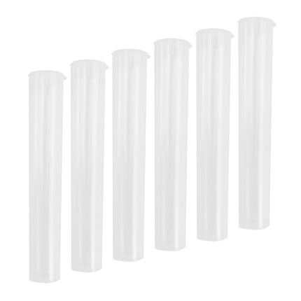 116mm 6pcs Waterproof Cigarette Storage Tubes Squeeze Bottles with Caps Airtight Sealing Plastic Container Protect Pre-Roll Cigarettes Cigarillos (Transparent).