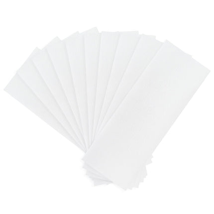 Disposable Portable Non-Woven Hair Removal Strips 1.3x4 Inches for Beauty Body Care, Beeswax Special White Paper（10 Pcs）.