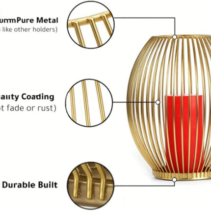Metal columnar candlesticks, Iron Lantern Decorations, Modern Farmhouse Decor, Suitable for Living Rooms, Homes, Indoors, Outdoors, Tables, and Mantel Decorations.