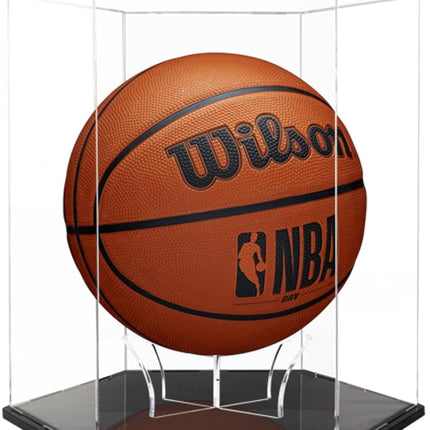 Basketball Display Case,Soccer Ball case, Acrylic Collectible Case, Soccer and Volleyball Collection Sports Souvenir Box (13.4 in X 11.8 13.4 in).