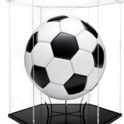 Basketball Display Case,Soccer Ball case, Acrylic Collectible Case, Soccer and Volleyball Collection Sports Souvenir Box (13.4 in X 11.8 13.4 in).