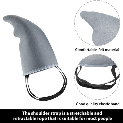 12 Pcs Halloween Shark Fin Costume Accessory Gray Props Easy to Wear Accessories for Adults Christmas Cosplay Supplies.