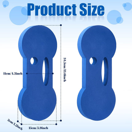 2 Packs Water Exercise Discs Hand Held Weight Equipment Pool for Adults Aerobics Resistance Training, Blue.