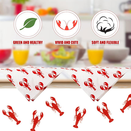 100 Count Crawfish Guest Napkins 2 Ply Disposable Lobster Napkin for Summer Dinner Picnic Barbecue Craw Fish Cocktail Luncheon Wedding Holiday Birthday Supplies, 13 x Inch.