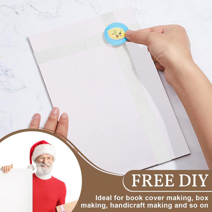 50 Pcs Book Board, Binders Board Chipboard Designer Bookboard Kraft Heavy Duty Sheets Bookbinding Supplies for Binding Cover (White,11 x 8.5 Inch, 22 PT) White 11 PT.