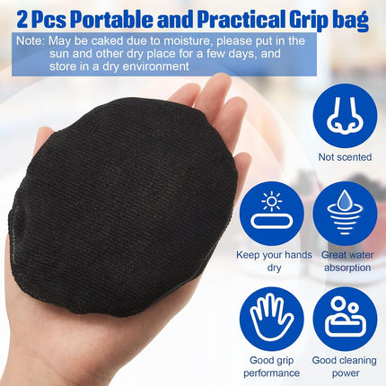Bowling Rosin Grip Bag Powder Sack for Drying Hands Golf Accessories Black 4 Inch.