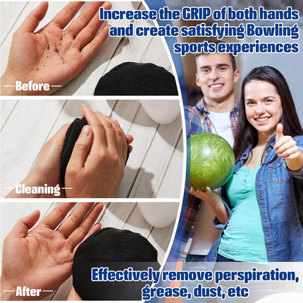 Bowling Rosin Grip Bag Powder Sack for Drying Hands Golf Accessories Black 4 Inch.
