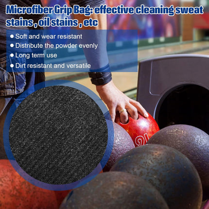 Bowling Rosin Grip Bag Powder Sack for Drying Hands Golf Accessories Black 4 Inch.