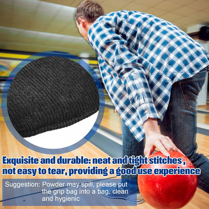 Bowling Rosin Grip Bag Powder Sack for Drying Hands Golf Accessories Black 4 Inch.