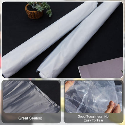 6 Pack Clear Heavy Duty Plastic Drum Liners Large Thick Food Storage Bag for Vegetable Marinating Brining Lawn Outdoor Industrial Pail Liner 5.5 Mil Bucket (55 Gallon)  55 Gallon.