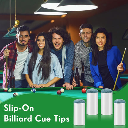 100 Pcs Billiard Cue Tips Pool Stick Slip on Replacement  13 mm.