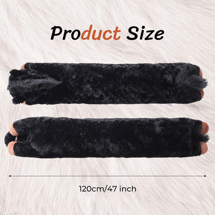 47 Inches Giant Horse Stuffed Animal Weighted Oversized Black Plush Toys Soft Hugging Pillow Bedroom Decor Backrest for Accent Chairs Birthday Gift Kids Boys Girls Adults.