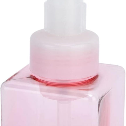 Foaming Soap Dispenser, Flower Shape Clear Plastic Pump Bottle Decorative Foam Dispenser Refillable Container for Liquid Soap(Pink).