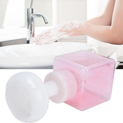 Foaming Soap Dispenser, Flower Shape Clear Plastic Pump Bottle Decorative Foam Dispenser Refillable Container for Liquid Soap(Pink).