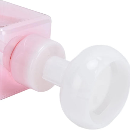 Foaming Soap Dispenser, Flower Shape Clear Plastic Pump Bottle Decorative Foam Dispenser Refillable Container for Liquid Soap(Pink).